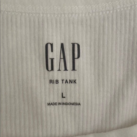 Gap White Ribbed Tank Top - Picture 3 of 4